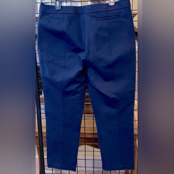 EUC Tory Burch Women’s Navy Blue Ankle Pants - size 14 - Picture 7 of 7
